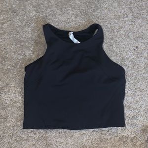 Lululemon high neck crop top w built in bra